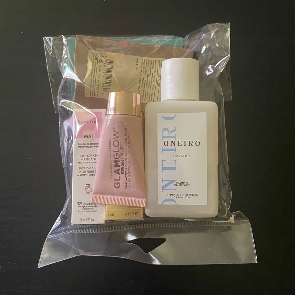 #129-NWT-BEAUTY BUNDLE SAMPLER-CHANEL, SEPHORA, GLAM GLOW, TIFFANY & CO, ROSE 31